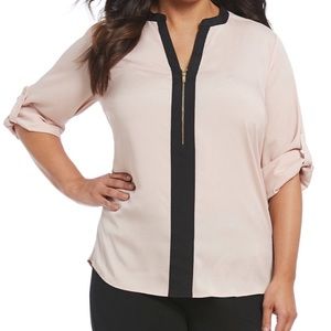 ‼️SOLD‼️ White Calvin Klein V-neck Blouse